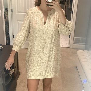 Elizabeth and James Heidi Metallic Jacquard Dress